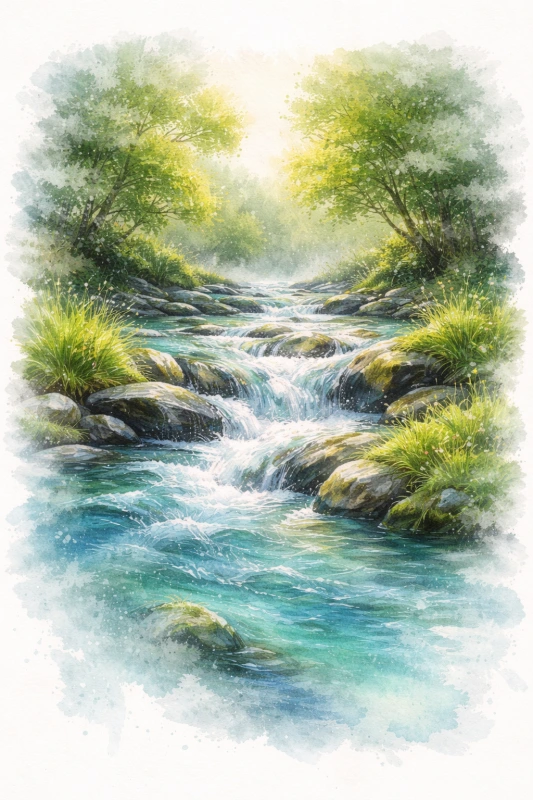 Horský potok 1000m / 4nitka s lurexem 1