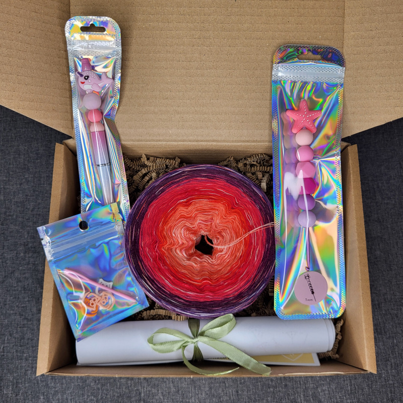 Háčkovací sada - Šátek Megane - varianta Sunset