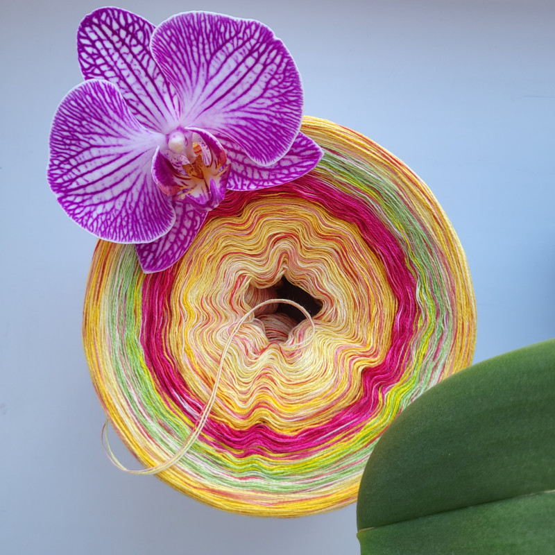 Rainbow Yellow orchid 1500m / 3nitka s bavlnou