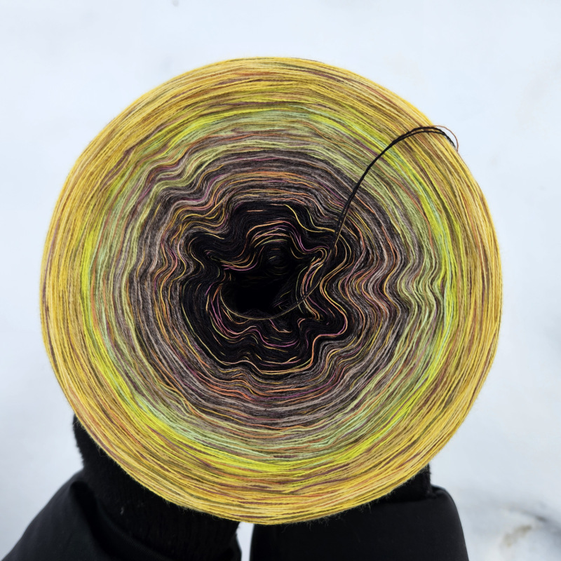 Háčkovací sada - Šátek Megane - varianta Golden soil 2